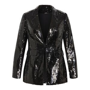 Tibi Silk Sequin Tuxedo Jacket